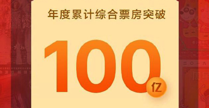 内地票房突破100亿，比去年提前8天创年度最快纪录